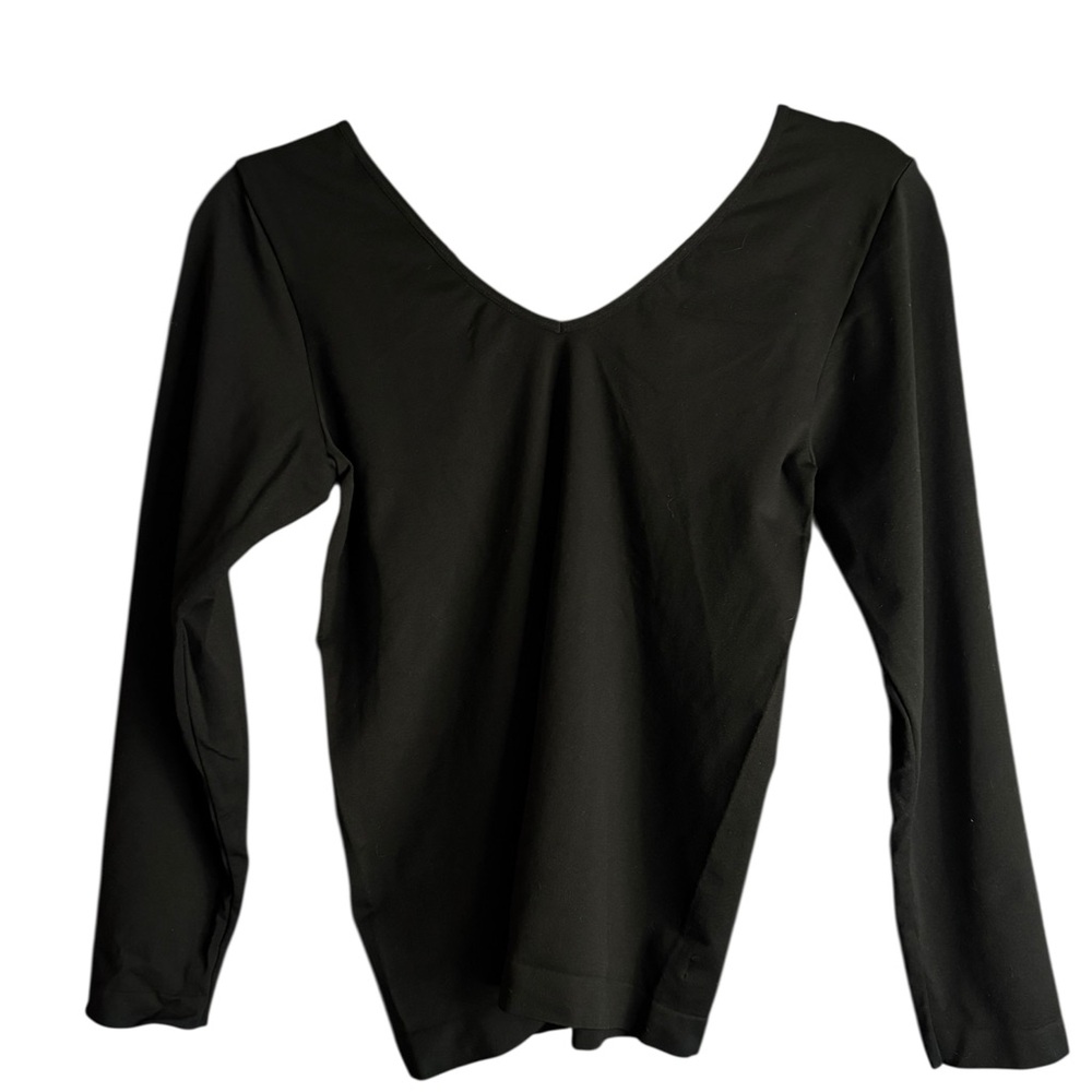 Elegant Black V-Neck reversible Women's Top